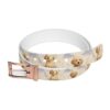 Cute golden retriever puppies in a lavender field with clouds, all over print sublimation belt.