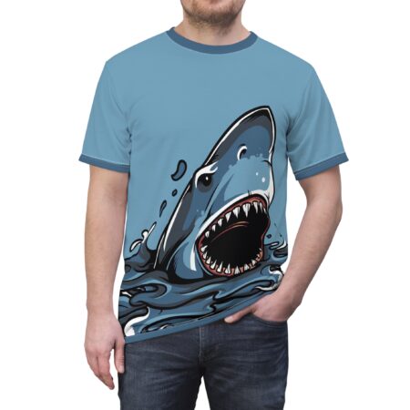 Great White Shark Unisex / Men's Graphic All Over Print T-Shirt