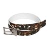 All over print belt featuring a dark floral pattern with adorable kittens and vintage blooms.