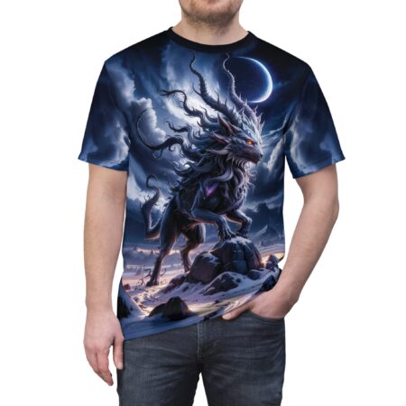 Mystical Creature Unisex Tee - Fantasy Graphic All Over Print T-Shirt - Mythical Beast Top