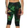 Stylish Nature-Inspired Eagle Women’s Capri Leggings – soft and flexible women’s capri leggings - Detail View 4