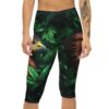 Stretchy Nature-Inspired Eagle Women’s Capri Leggings – eye-catching printed capri pants - Detail View 3