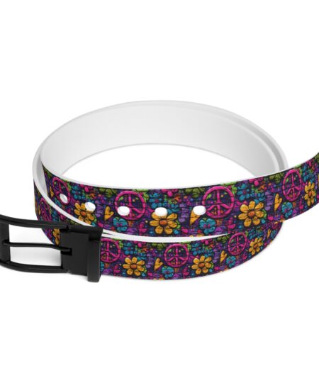 Peace & Flower Pattern Belt 2 Toasted Styles