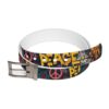 Peace Sign Fashion Belt - Colorful Adjustable Waist Accessory 7 Toasted Styles