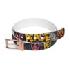 Peace Sign Fashion Belt - Colorful Adjustable Waist Accessory 4 Toasted Styles