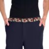 Men's belt with a vintage rooster and red floral pattern, featuring a unique all over print sublimation design.