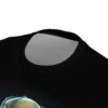 Black, neon green, and yellow hues cover this sublimation graphic tee, depicting a stylized monkey in a baseball cap with glowing accents.