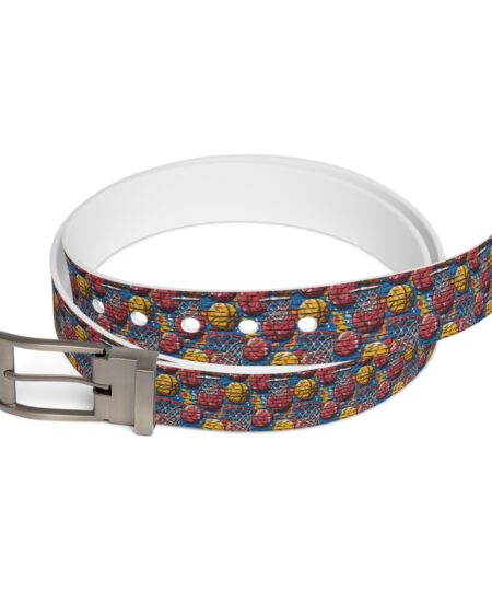 Vibrant Basket Ball Hoop Patterned Belt for Stylish Outfits 2 Toasted Styles