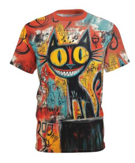 Vibrant Graffiti Cat Tee for Art Lovers 10 Toasted Styles