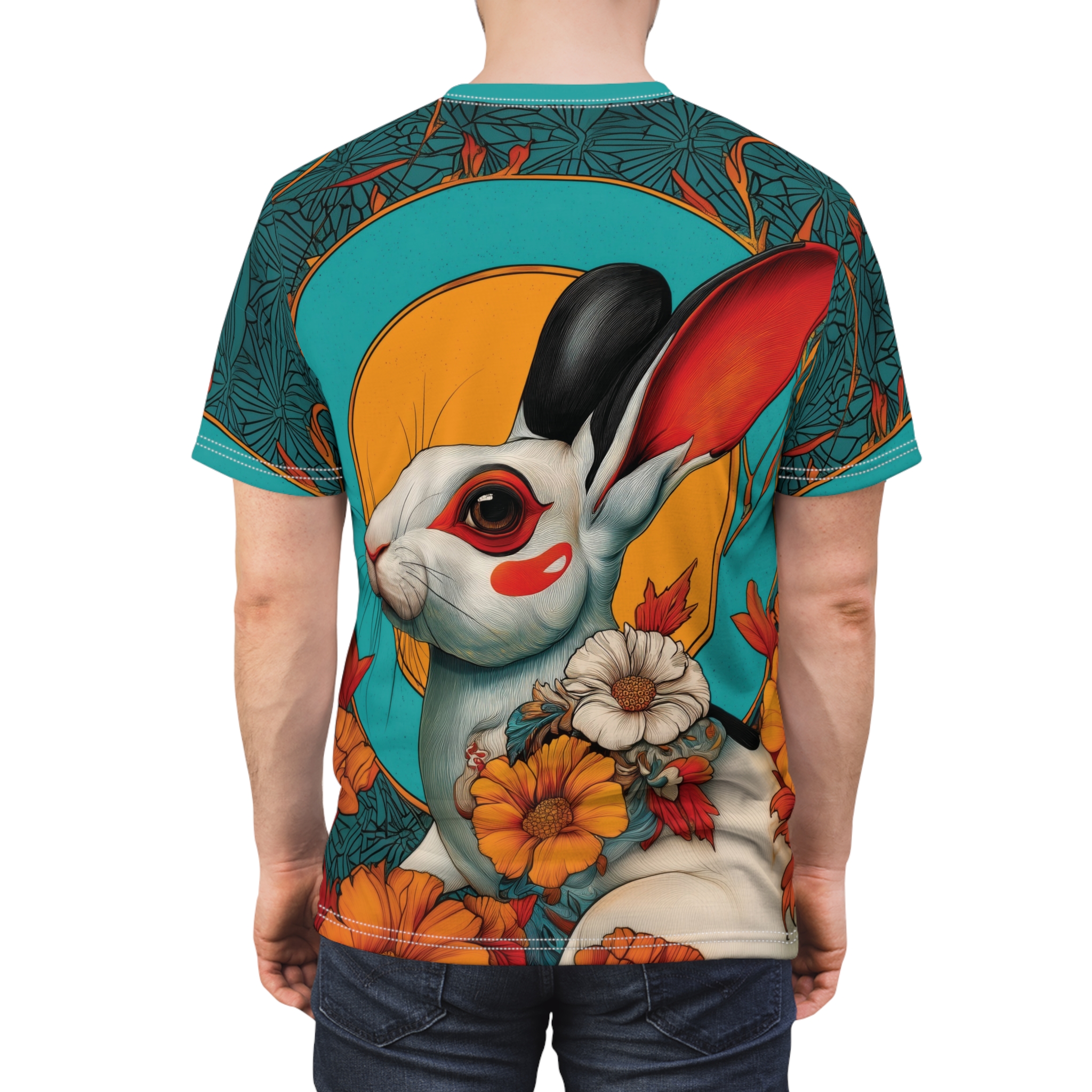 Vibrant Rabbit Floral Unisex Tee 4 Toasted Styles