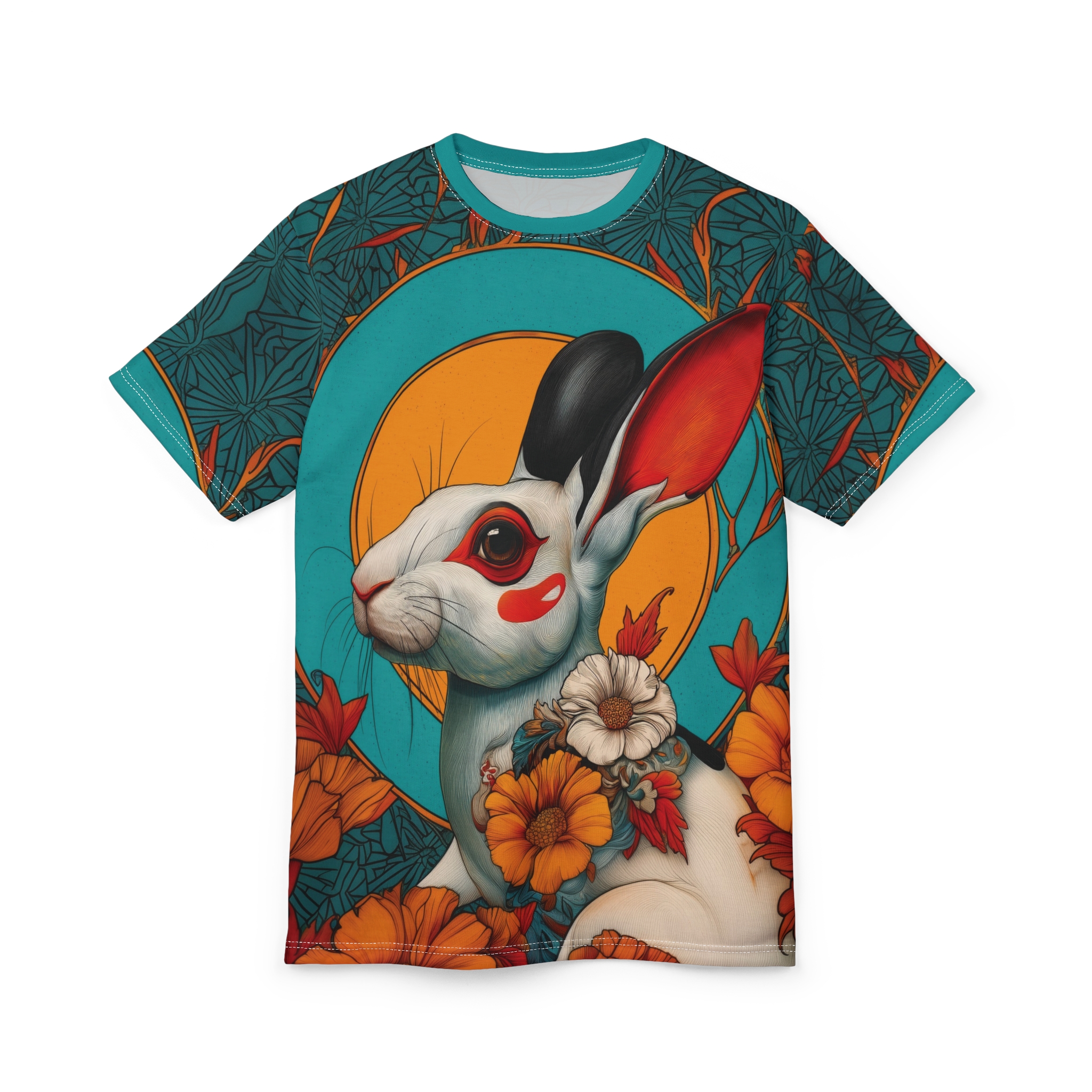 Vibrant Rabbit Floral Unisex Tee 10 Toasted Styles