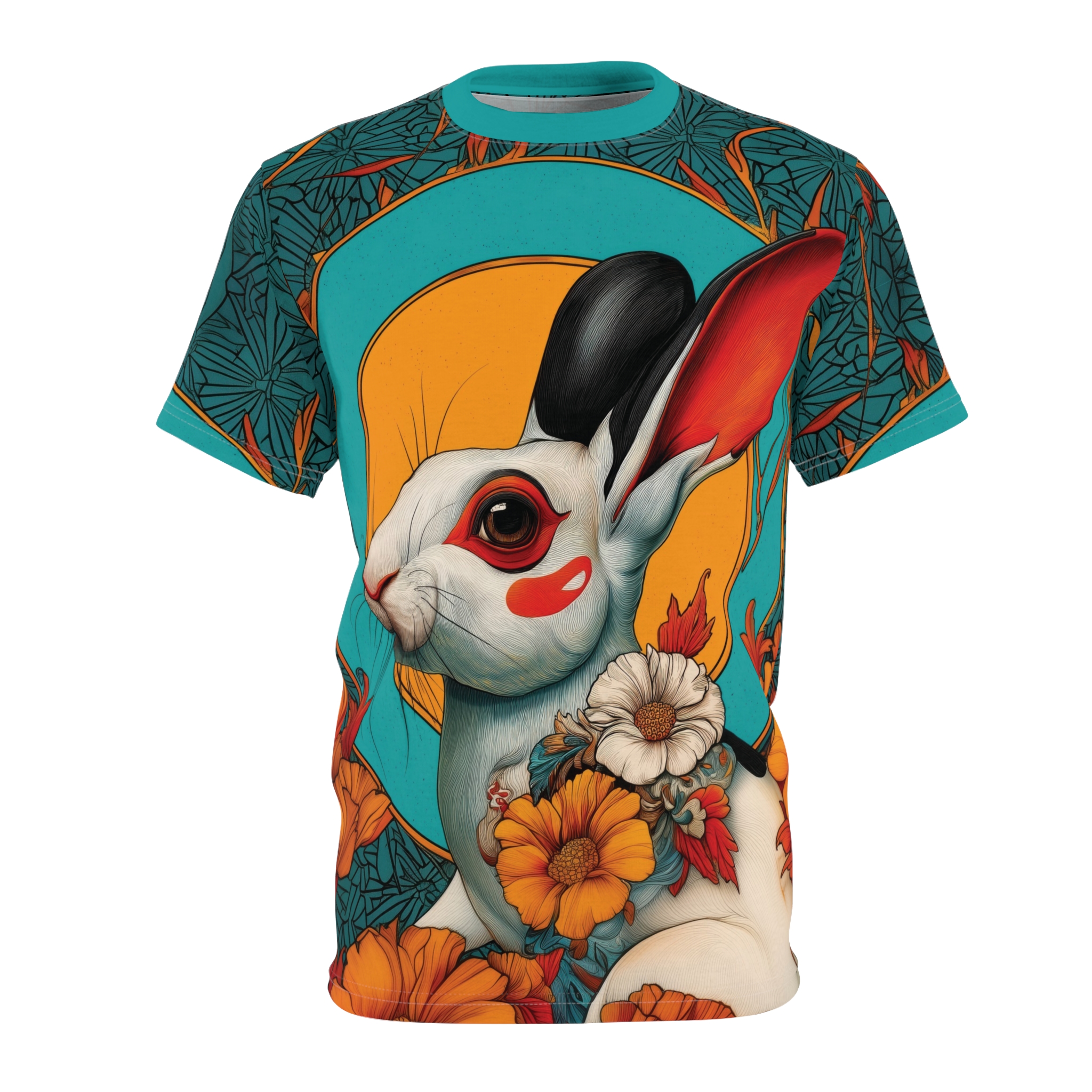 Vibrant Rabbit Floral Unisex Tee 9 Toasted Styles