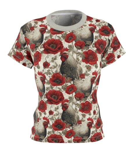 Vintage Floral Rooster Women's Tee - Rustic Farmhouse Style Top 8 Toasted Styles