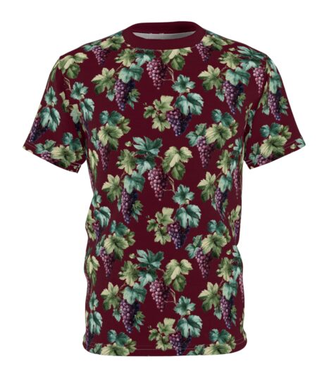 Vintage Grapevine Unisex Tee - Floral All Over Print For Wine Lovers 10 Toasted Styles