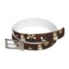 Vintage kitten and floral all over print sublimation belt featuring a dark, detailed pattern with cute cats and flowers.
