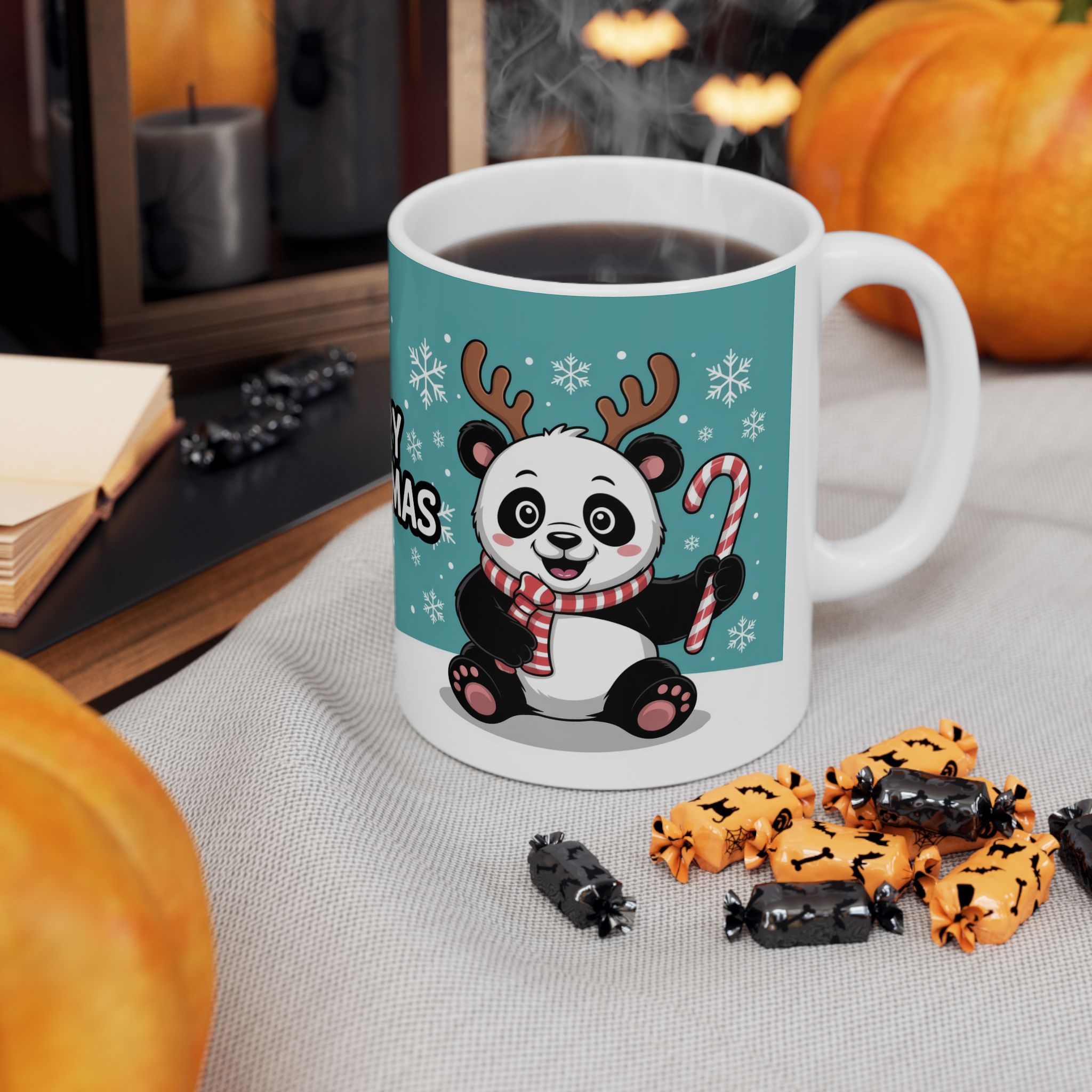 Cute Christmas Panda Mug, Seasonal Decor - Image 7