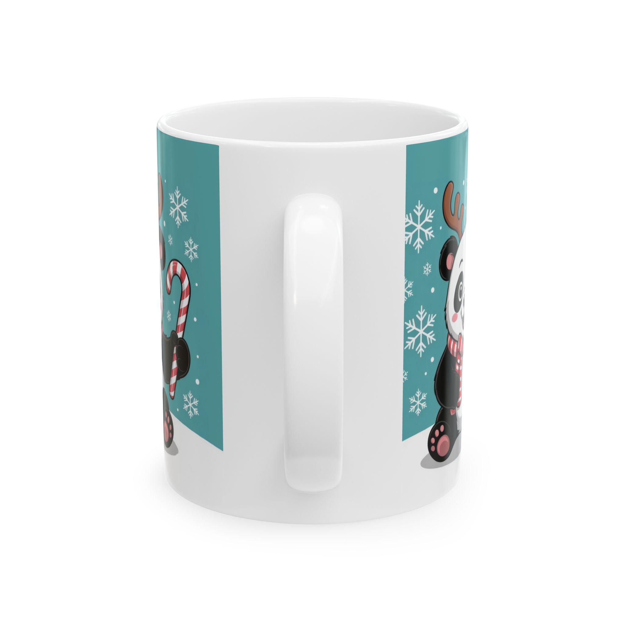 Cute Christmas Panda Mug, Seasonal Decor - Image 3