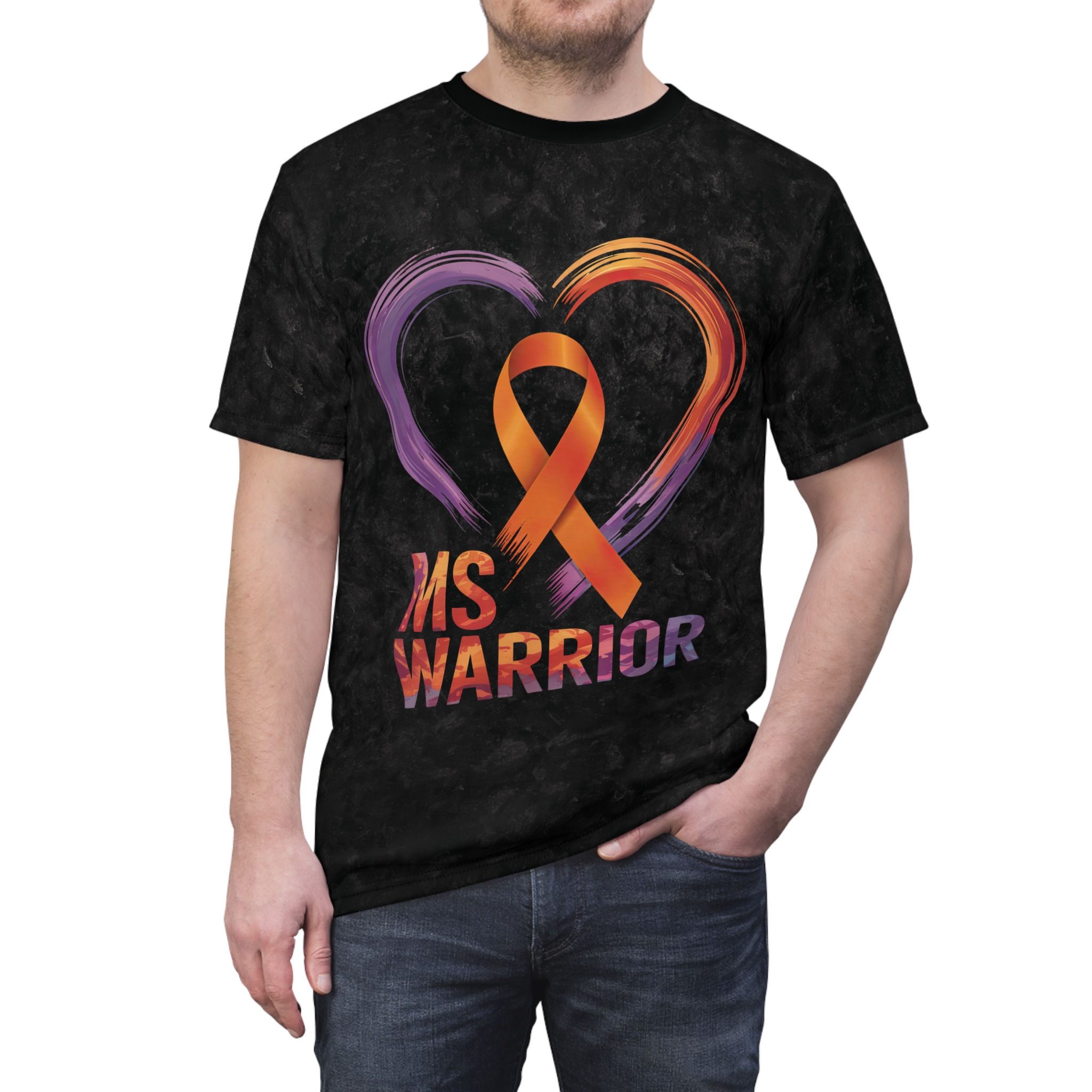 MS Warrior Unisex All Over Print Tee - Celebrate Strength and Resilience