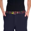 Alien trip all over print belt featuring vibrant psychedelic colors and strange creature designs.