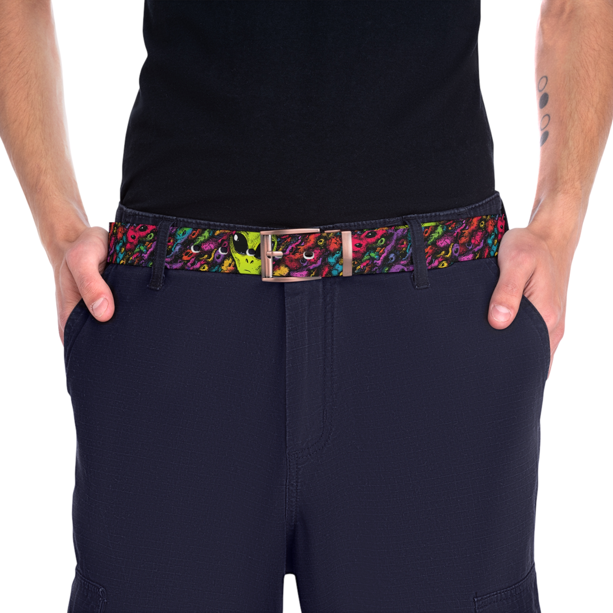Alien Vibes Colorful Gaming Gamer Custom Belt - Image 6