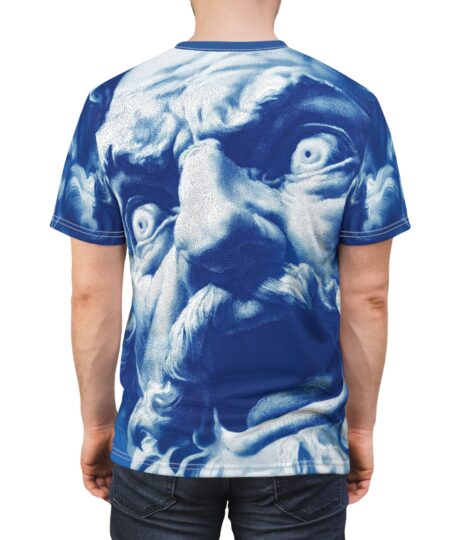 All-Over Print Tee    Dramatic Blue Sculpture Face Graphic Shirt 10 Toasted Styles