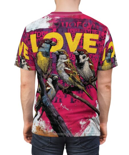 Birds Love Graphic Tee    Colorful All-Over Print Art T-Shirt 9 Toasted Styles