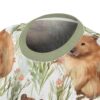 Cute capybara watercolor all over print t-shirt featuring a seamless pattern of capybaras and wildflowers. Features a soft, earthy aesthetic.
