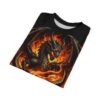 Fiery Dragon Skull T-Shirt Gothic Flame All-Over Print