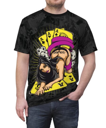Graphic Tee Risqué Casino Pin-Up with Aces & Dice 8 Toasted Styles