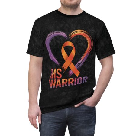 MS Warrior Unisex All Over Print T-Shirt - Celebrate Strength and Resilience