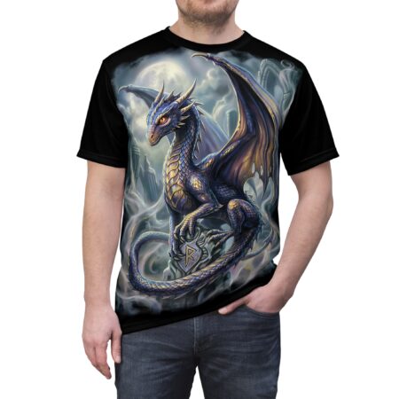 Mystic Blue Dragon All Over Print T-Shirt