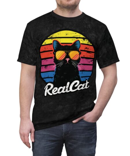 Retro Cat Tee - RealCat AOP Unisex T-Shirt 8 Toasted Styles