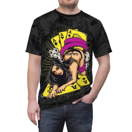 Risqué Casino Pin-Up with Aces / Dice