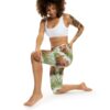 Vibrant Watercolor Prairie Dog Pattern Capri Leggings for Women – high-waisted all-over design leggings - Detail View 4