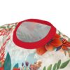 Vibrant red and orange flowers, with teal and purple accents, and green foliage cover this sublimation graphic tee, featuring a soft, watercolor-like background.