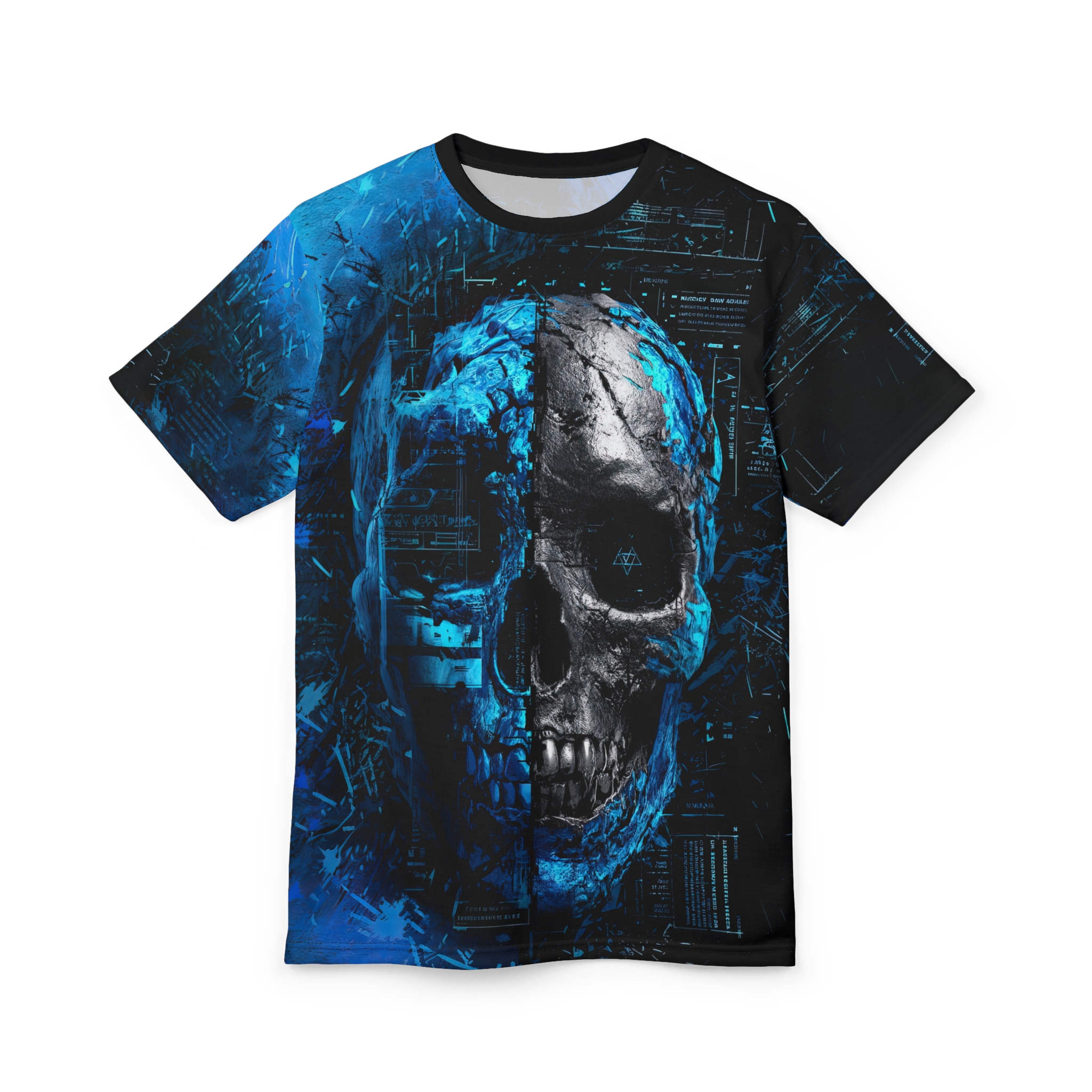 Bold Unisex Graphic Skull Tee – Edgy & Stylish All Over Print Streetwear – high-quality graphic streetwear t-shirt