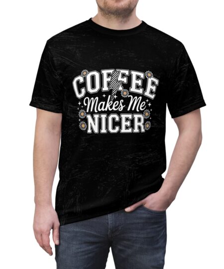 Coffee Lover's Unisex Tee, Cute Coffee Shirt, Gift for Coffee Addicts, Funny Coffee Apparel, Daily Wear Coffee T-Shirt