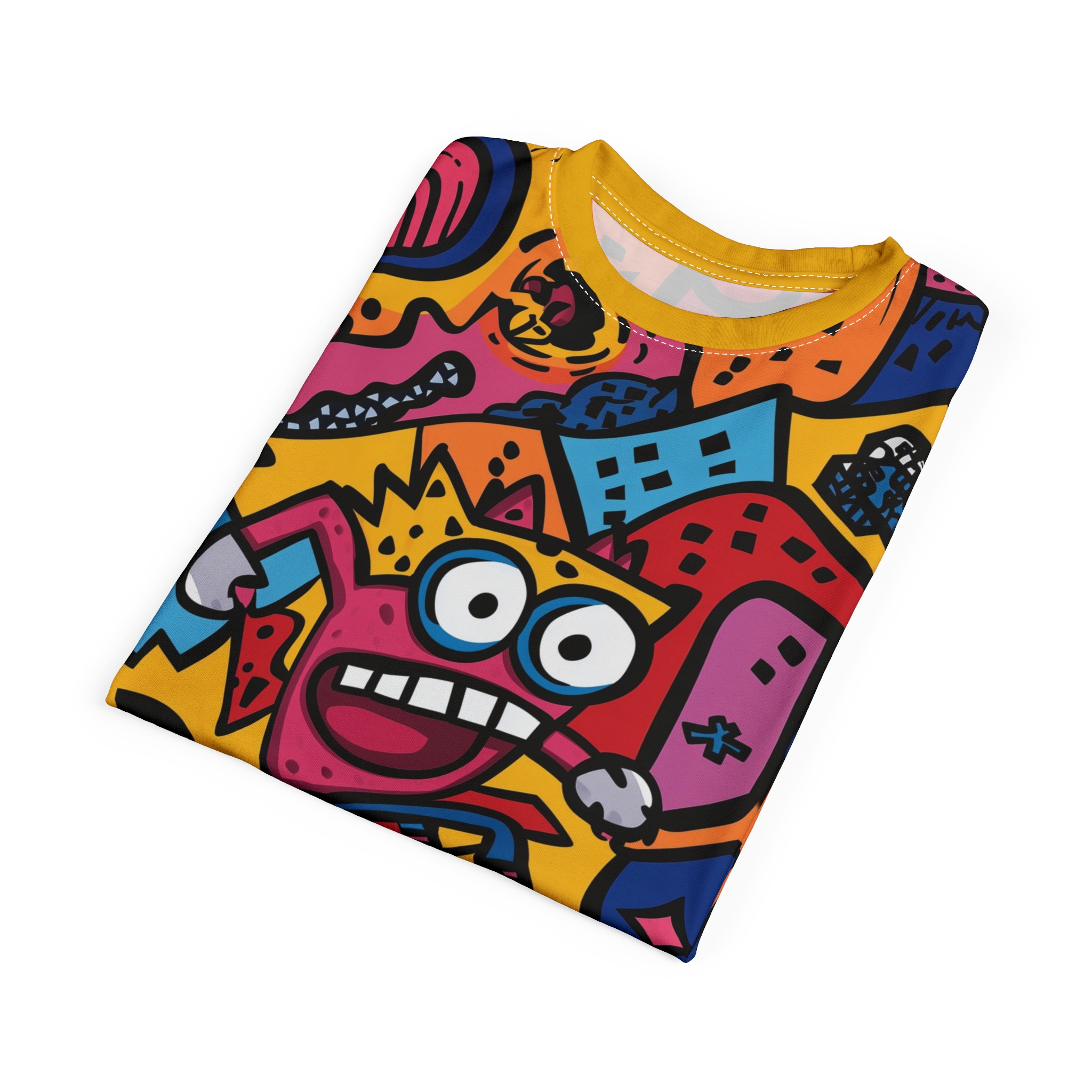 Vibrant Graphic Skate All Over Print T-Shirt - Youthful Streetwear Tee - Perfect for Skaters - Summer Fun - Colorful Unisex T-Shirt - Image 9