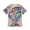 Vibrant Vibrant Unisex All Over Print Tee - Artistic Pattern, Graphic T-Shirt, Retro Style, Summer Fashion, Casual Wear – eye-catching full print casual top