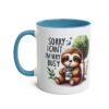 Durable Cute Sloth Coffee Mug 11 - Blue – microwave-safe ceramic cup