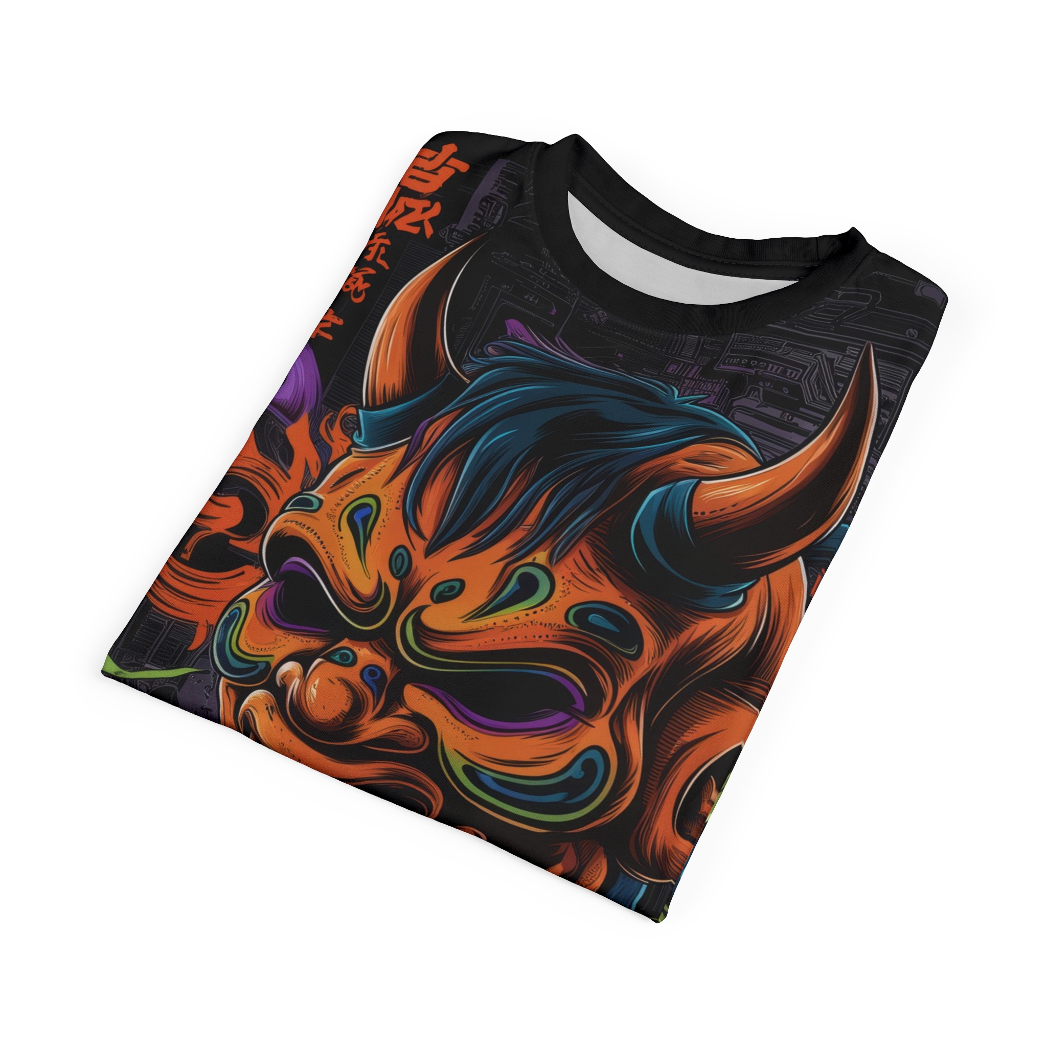 Mystical Demon Unisex All Over Print Tee - Vibrant Graphic Tee for Streetwear & Festival Vibes - Image 10