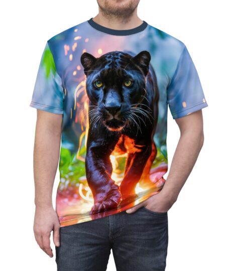 Fierce Panther Graphic Tee, Unisex T-Shirt, Wild Animal Shirt, Nature Lovers Gift