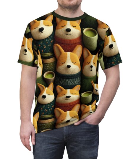 Corgi Cozy Unisex Tee, Cute Dog T-Shirt, Pet Lover's Gift, Fun Apparel, Perfect for Dog Lovers