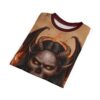 Vibrant Gothic Skull Tee, Unisex All Over Print Graphic T-Shirt – eye-catching full print casual top