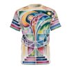 Vibrant Vibrant Unisex All Over Print Tee - Artistic Pattern, Graphic T-Shirt, Retro Style, Summer Fashion, Casual Wear – eye-catching full print casual top