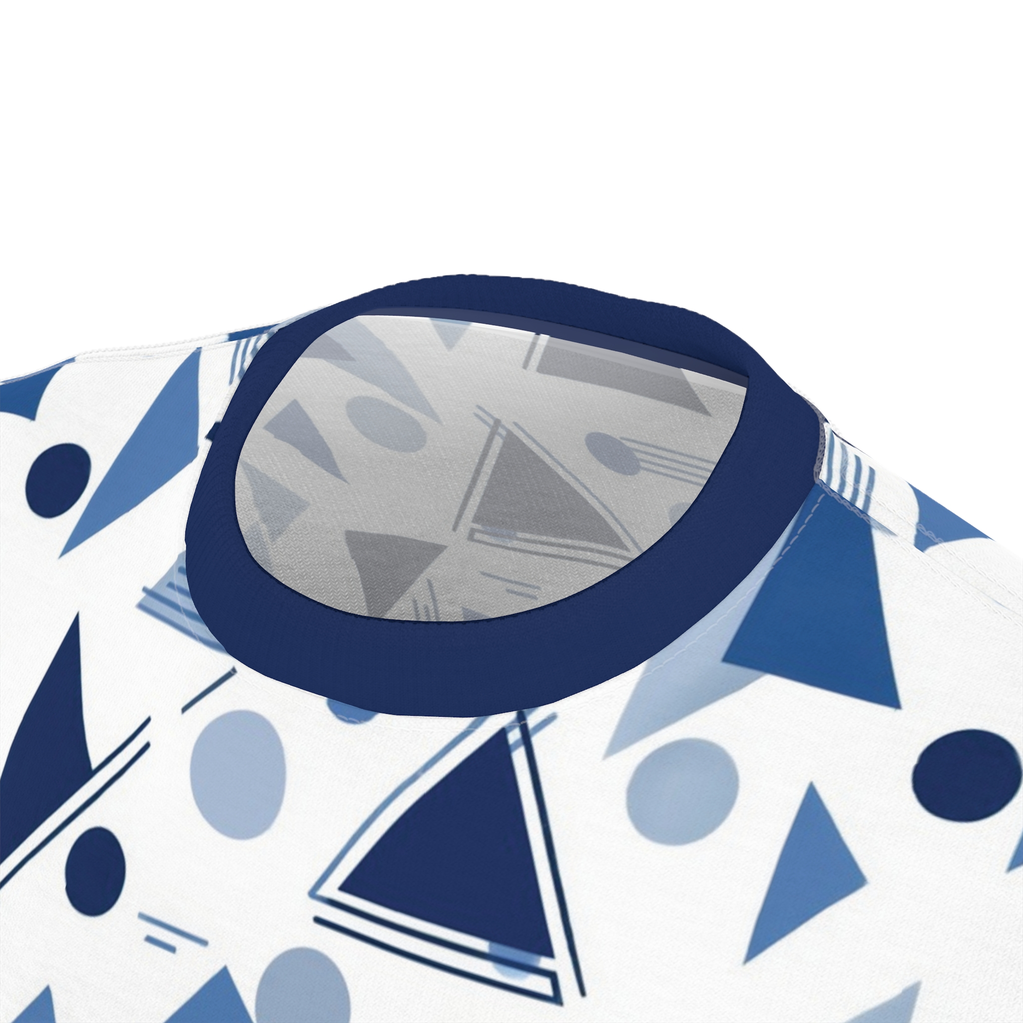 Geometric Blue Shapes All-Over Print Tee - Image 5