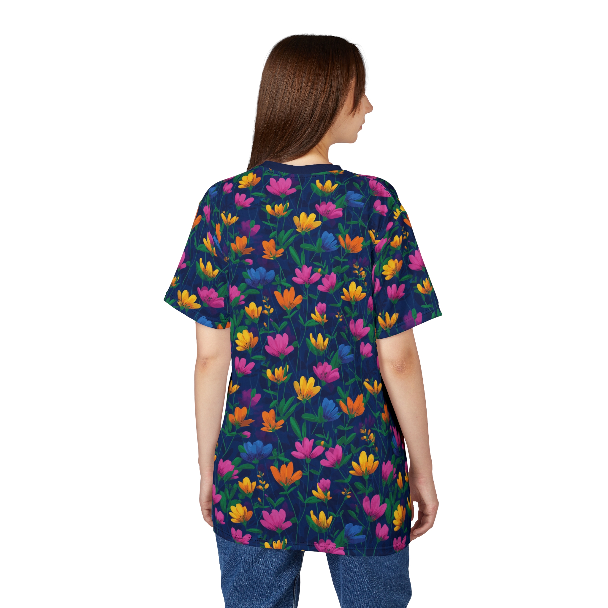 Vibrant Floral All Over Print T-Shirt - Nature-Inspired T-Shirt - Summer Outing Wear - Image 8