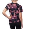 Cute Halloween Black Cat Tee - Women's All Over Print Shirt with Pumpkins