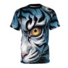 Vibrant Bold Tiger Graphic Tee - Unisex All Over Print Shirt – eye-catching full print casual top