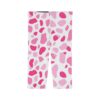 Sleek Trendy Pink Pattern Women’s Capri Leggings – breathable activewear capri leggings - Detail View 2